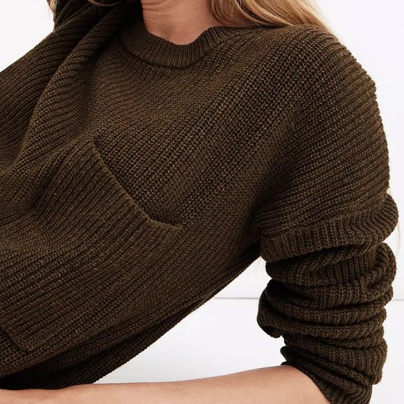 NEW Madewell Thompson Pocket Pullover Sweater Top - Picture 6 of 9